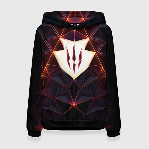 Женская толстовка The Witcher Logo Triangle / 3D-Черный – фото 1