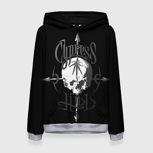 Женская толстовка Cypress hill - arrows skull / 3D-Меланж – фото 1