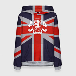 Толстовка-худи женская Asking Alexandria британский флаг, цвет: 3D-меланж