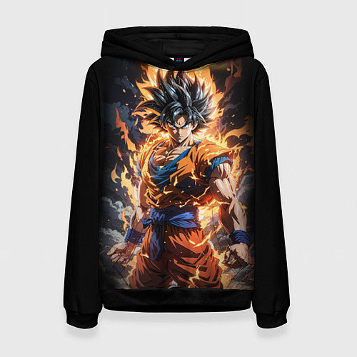 Женская толстовка Сон гоку - драгонболл / 3D-Черный – фото 1
