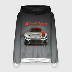 Толстовка-худи женская Audi sport - racing car - extreme, цвет: 3D-белый