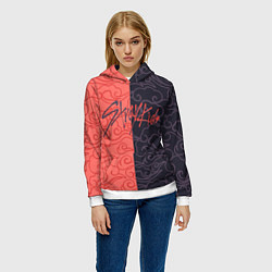 Толстовка-худи женская Strey Kids x Anime, цвет: 3D-белый — фото 2