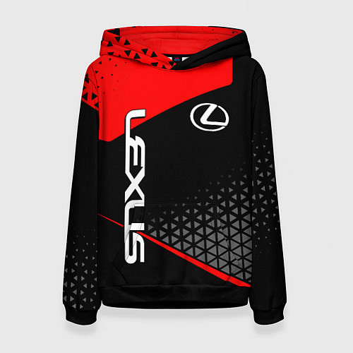Женская толстовка Lexus - red sportwear / 3D-Черный – фото 1