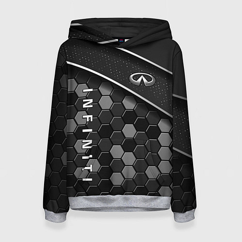 Женская толстовка Infiniti - черный металл / 3D-Меланж – фото 1