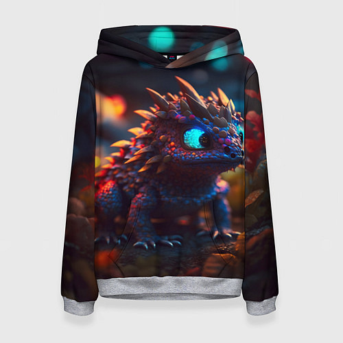 Женская толстовка Дракончик и осень / 3D-Меланж – фото 1