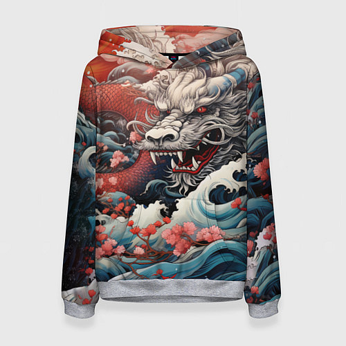 Женская толстовка Морской дракон Irezumi / 3D-Меланж – фото 1