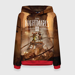 Толстовка-худи женская Герои Little nightmares 3, цвет: 3D-красный
