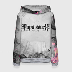 Толстовка-худи женская Papa Roach grey, цвет: 3D-меланж
