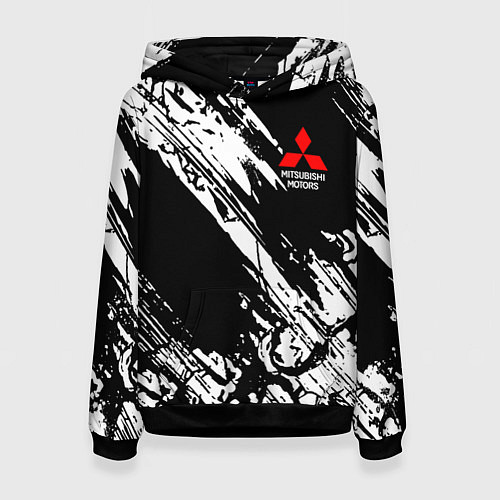Женская толстовка Mitsubishi - белый пятна / 3D-Черный – фото 1