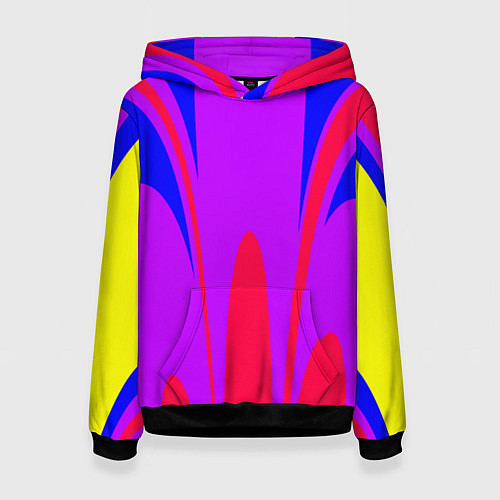 Женская толстовка Яркий цветной мотив / 3D-Черный – фото 1