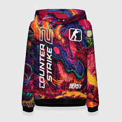 Толстовка-худи женская CS 2 hyper beast, цвет: 3D-черный