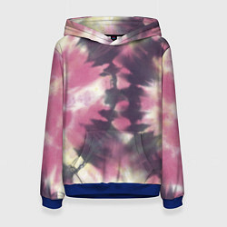 Толстовка-худи женская Tie-Dye дизайн, цвет: 3D-синий