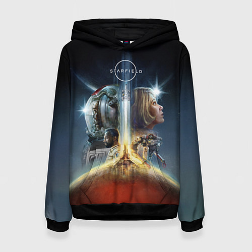 Женская толстовка Starfield characters / 3D-Черный – фото 1