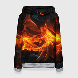 Толстовка-худи женская Пламя костра, цвет: 3D-меланж