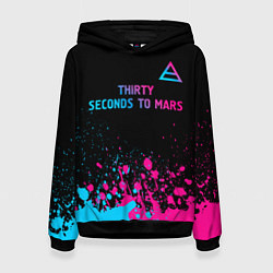 Женская толстовка Thirty Seconds to Mars - neon gradient: символ све