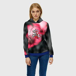 Толстовка-худи женская Беларусь земля свободы, цвет: 3D-синий — фото 2