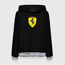 Толстовка-худи женская Ferrari sport auto, цвет: 3D-меланж