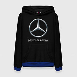 Толстовка-худи женская Mercedes-benz sport auto, цвет: 3D-синий