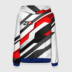 Толстовка-худи женская Mass effect - white uniform n7, цвет: 3D-синий