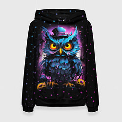Толстовка-худи женская Magic owl, цвет: 3D-черный