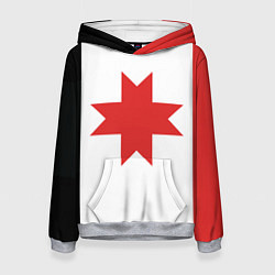 Толстовка-худи женская Флаг Удмуртии, цвет: 3D-меланж