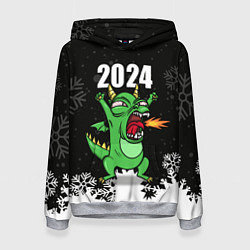 Толстовка-худи женская Очередной Новый год, цвет: 3D-меланж