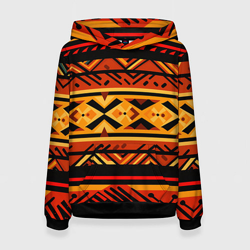 Женская толстовка Узор в этническом стиле масаев / 3D-Черный – фото 1
