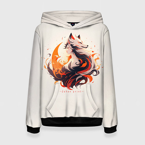 Женская толстовка Дева оборотень / 3D-Черный – фото 1