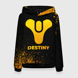 Толстовка-худи женская Destiny - gold gradient, цвет: 3D-черный