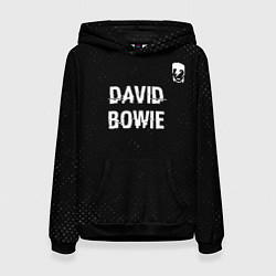 Женская толстовка David Bowie glitch на темном фоне посередине