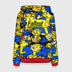 Толстовка-худи женская Fallout logo game, цвет: 3D-красный