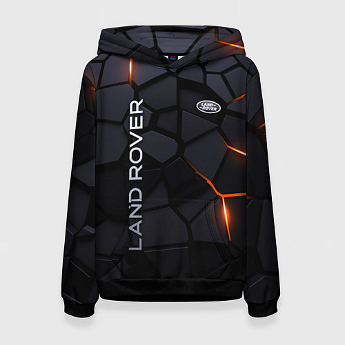 Женская толстовка Land Rover - плиты с эффектом свечения / 3D-Черный – фото 1
