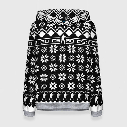 Женская толстовка CS GO christmas sweater / 3D-Меланж – фото 1
