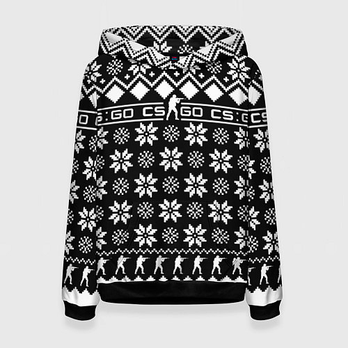 Женская толстовка CS GO christmas sweater / 3D-Черный – фото 1