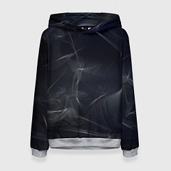 Толстовка-худи женская Серый дым и тьма, цвет: 3D-меланж