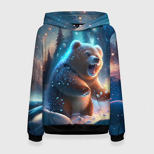 Женская толстовка Полярный мишка / 3D-Черный – фото 1