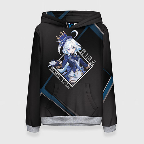 Женская толстовка Фурина в ромбе / 3D-Меланж – фото 1