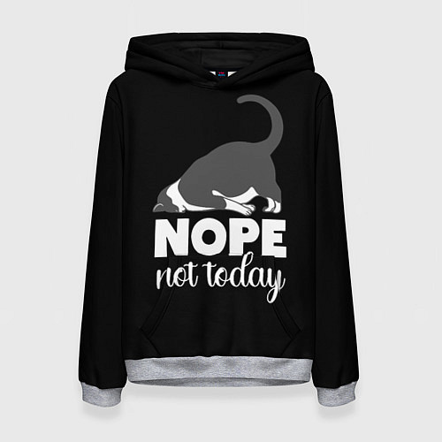 Женская толстовка Nope not today / 3D-Меланж – фото 1