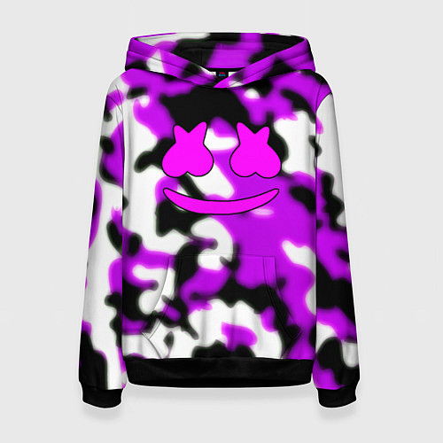 Женская толстовка Marshmello camo / 3D-Черный – фото 1