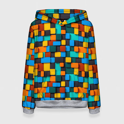 Женская толстовка Абстракция стикеры / 3D-Меланж – фото 1