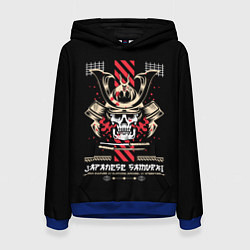 Толстовка-худи женская Japanese samurai streetwear, цвет: 3D-синий