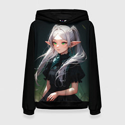 Толстовка-худи женская Фриерен во тьме, цвет: 3D-черный