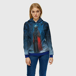 Толстовка-худи женская Ксеноморф в одеяниях, цвет: 3D-синий — фото 2