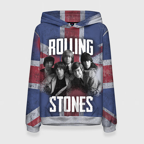 Женская толстовка Rolling Stones - Great britain / 3D-Меланж – фото 1