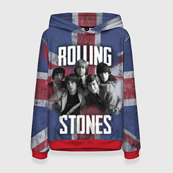 Толстовка-худи женская Rolling Stones - Great britain, цвет: 3D-красный
