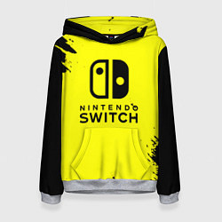Женская толстовка Nintendo switch краски на жёлтом