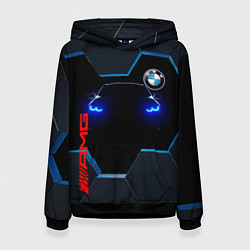 Толстовка-худи женская Тень BMW, цвет: 3D-черный