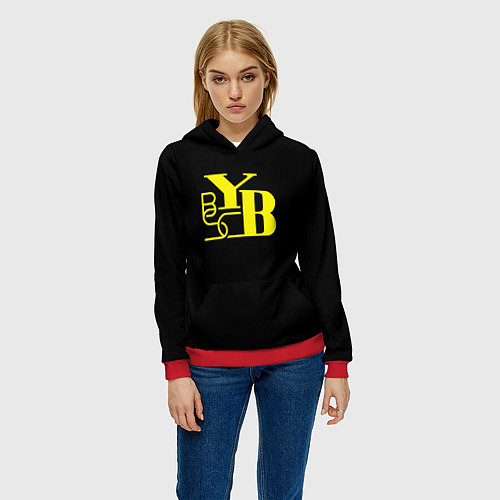 Женская толстовка Young Boys fc club / 3D-Красный – фото 3