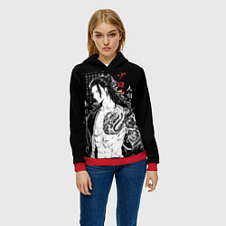 Толстовка-худи женская Сугуру Гето и татуировка Jujutsu Kaisen, цвет: 3D-красный — фото 2