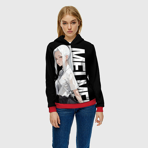 Женская толстовка Молодая Мей Мей - Магическая битва / 3D-Красный – фото 3